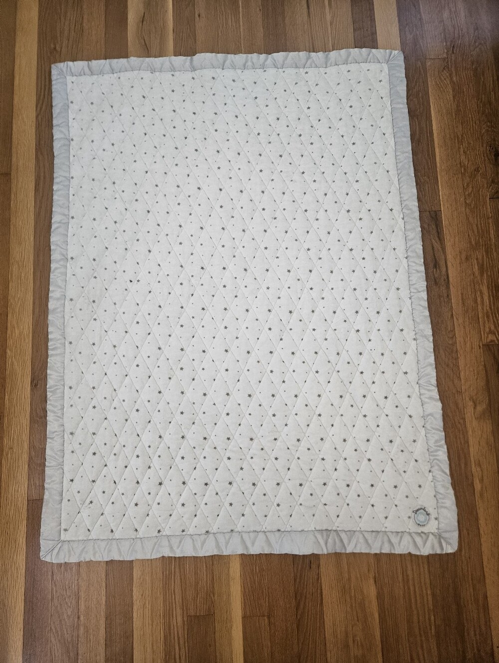 Dreamland baby weighted toddler blanket White Stars